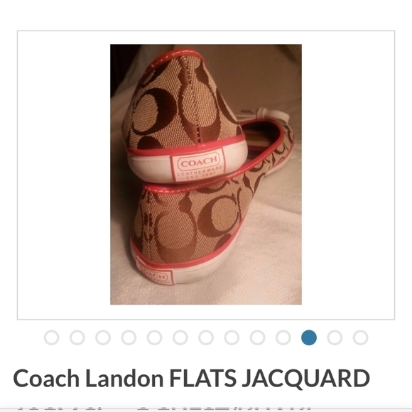 Authentic COACH LANDON FLAT SHOES SIZE 8.5 - Picture 6 of 15